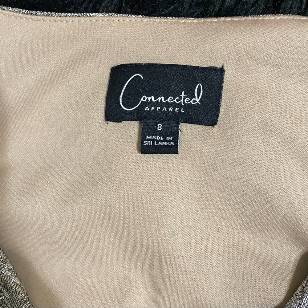 Connected Apparel Ladies Long Length Sleeveless Metallic Cowl Neck Lined Size 8 - Picture 16 of 16